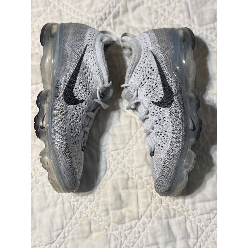 Nike Air VaporMax 2023 Flyknit Mens 6.5 Grey Black Running Shoes DV1678-004